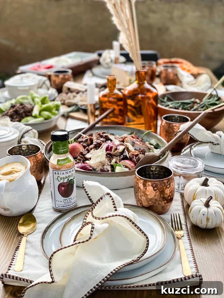 Apple Cider Chicken Marinade and Fall Harvest Dinner Party Fall harvest dinner party table