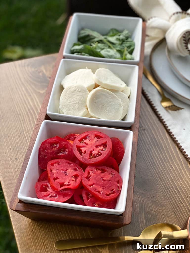Apple Cider Chicken Marinade and Fall Harvest Dinner Party Build your own caprese salad
