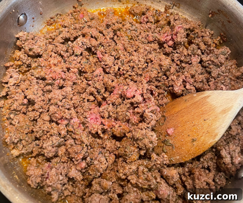 Authentic Jamaican Beef Patties Recipe 2 Ground beef before blending