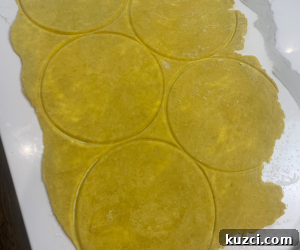 Rolled dough and circles