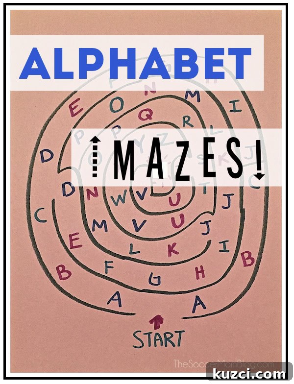 Make learning fun with alphabet mazes. Teach preschoolers their letters with this easy DIY letter recognition game.