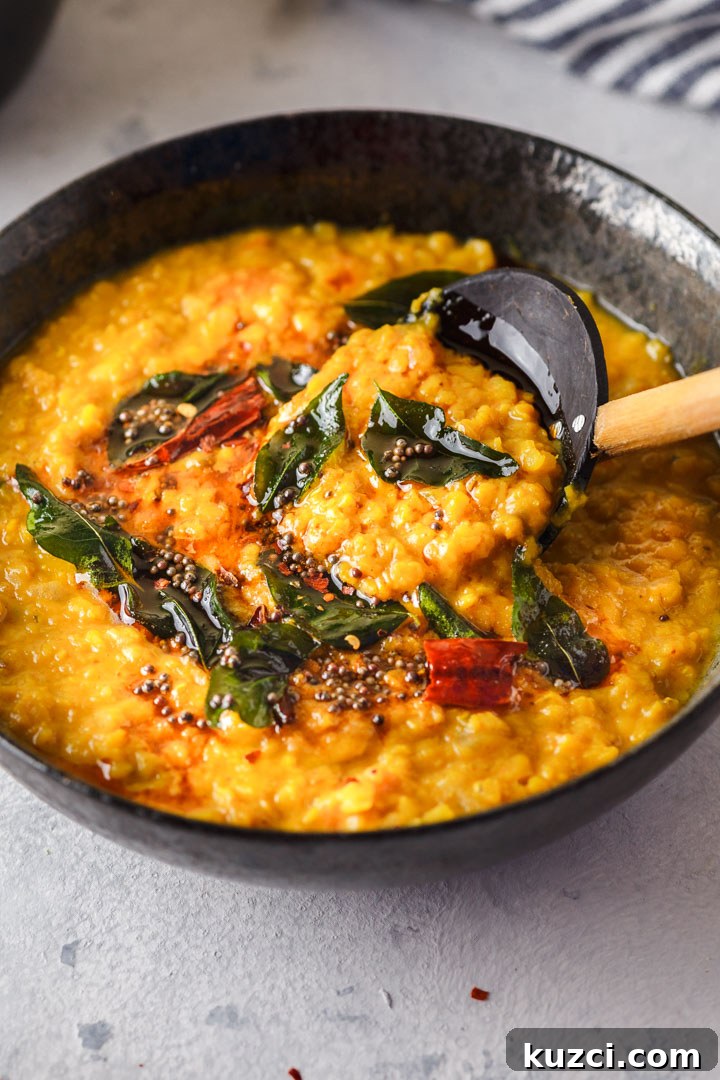 Sri Lankan Red Lentil Dal Recipe 3 Red lentil dal in a bowl