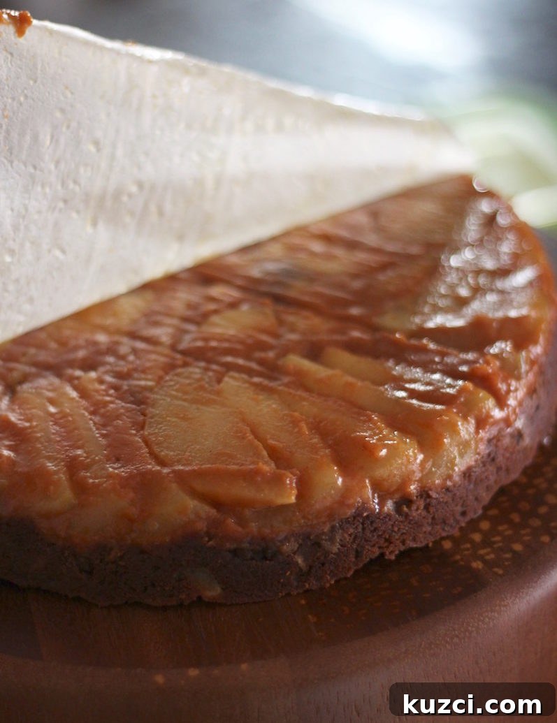 Paleo Caramel Apple Upside Down Cake (AIP) - a Fall take on a classic! Full of crisp apples and gooey salted caramel, this cake is sure to become a favorite!