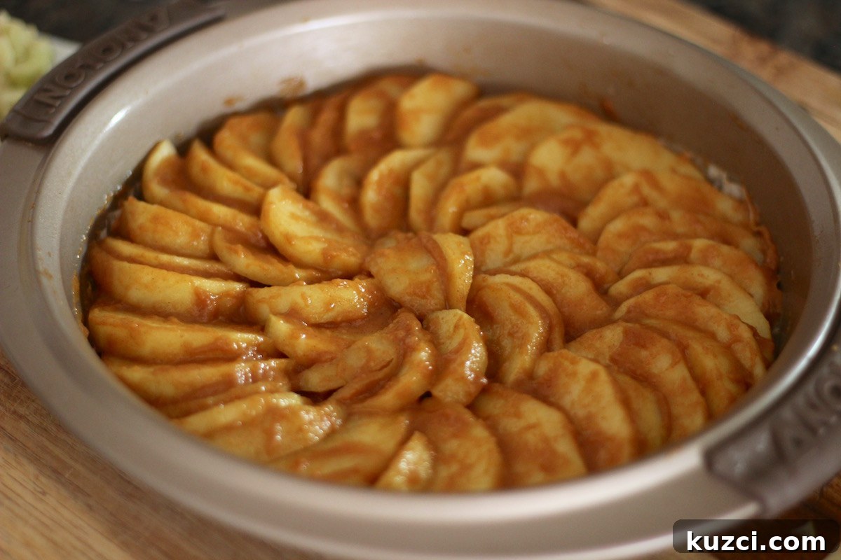 Paleo Caramel Apple Upside Down Cake (AIP) - an allergy-friendly apple cake is taken to the next level with loads of dairy-free caramel sauce!