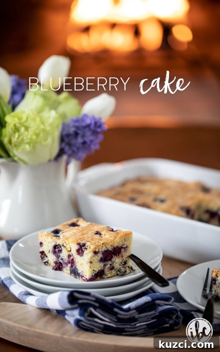 Moist Blueberry Cake Recipe with Lemon Glaze 2 blueberry cake pinterest image
