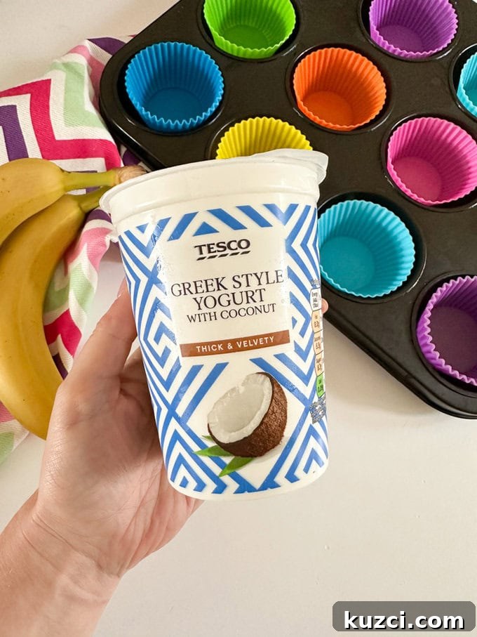 Greek style yogurt being added