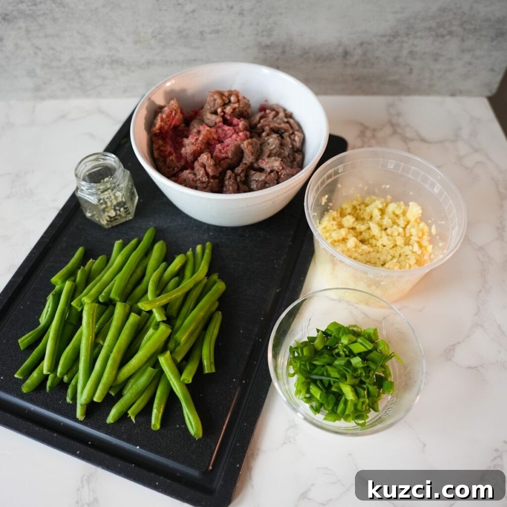 Ground Beef Stir Fry Recipe with Vegetables 3 Ingredients for ground beef stir fry.