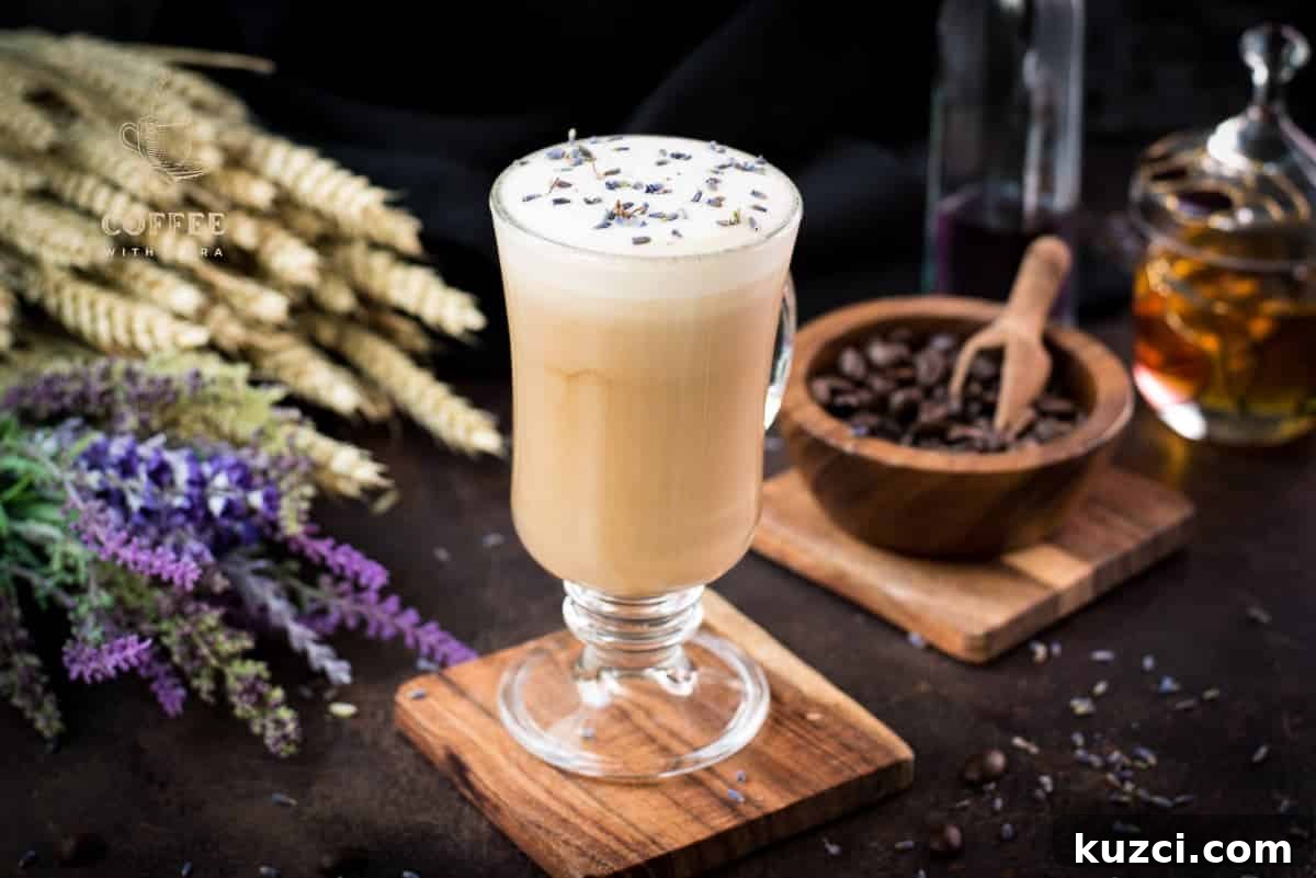 Honey lavender oat milk latte.