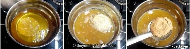 Verki (Varki) Puri Recipe: Layered Gujarati Puris 9 frying the verki puri