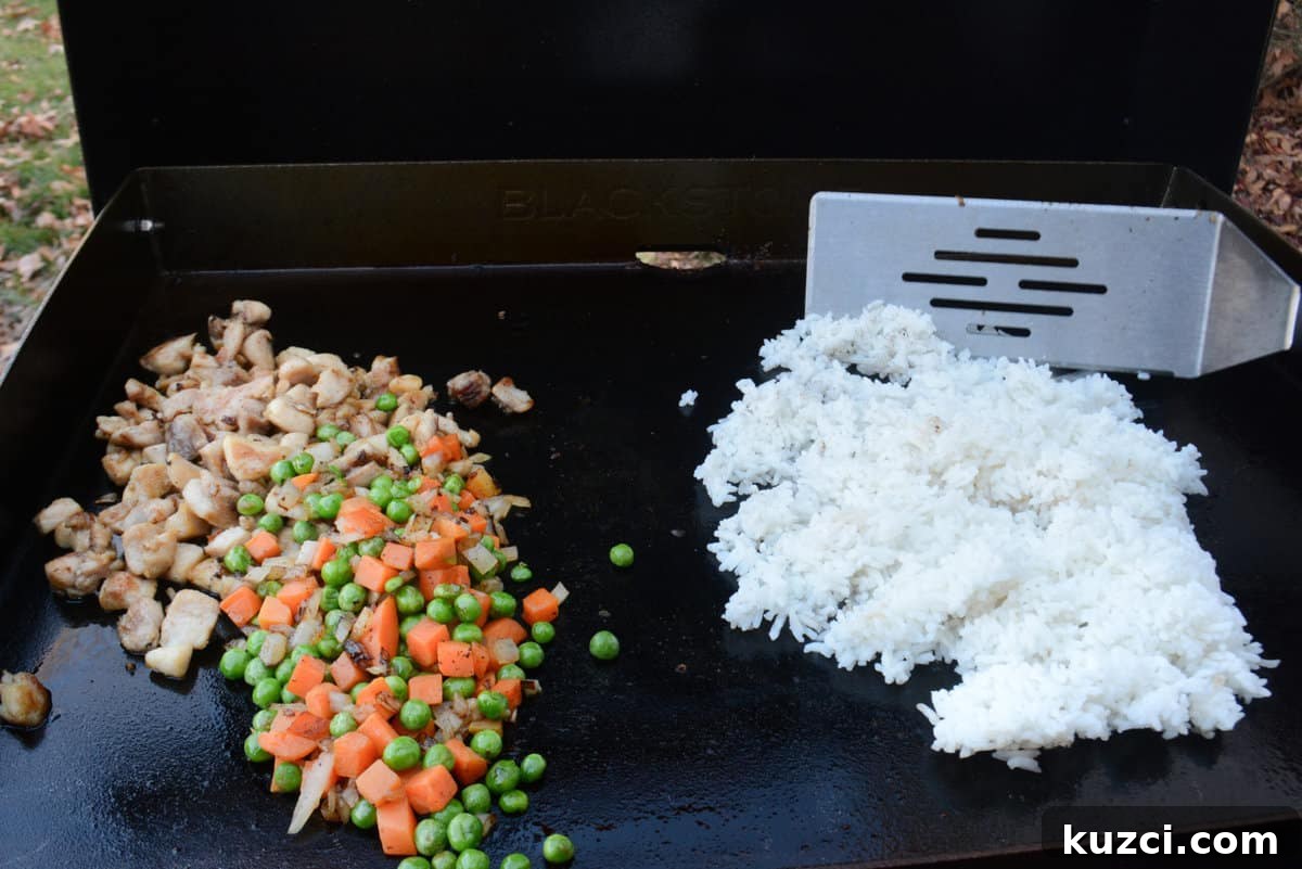 Blackstone Chicken Fried Rice Recipe 8 cooking rice on blackstone griddle