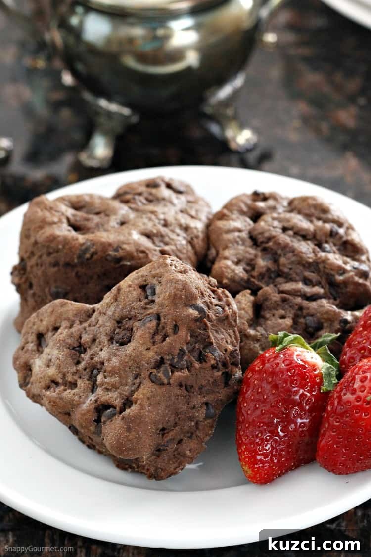 Chocolate Biscuits and Homemade Strawberry Butter recipe From scratch chocolate biscuits on plate
