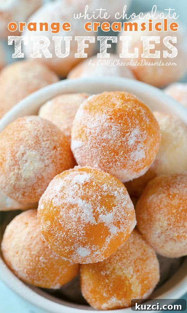 White Chocolate Orange Creamsicle Truffles perfectly fit for summer- a tasty no bake dessert which simply melts in your mouth.