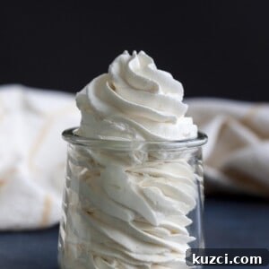 Homemade Whipped Cream Recipe in 5 Minutes 7 Homemade whipped cream in a jar.