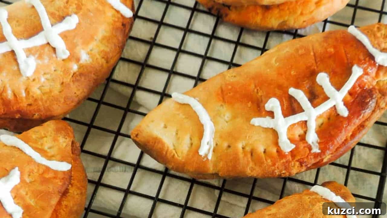 9 Adorable Football Game Day Treats That Steal the Show 6 Mini Buffalo Chicken Football Pies