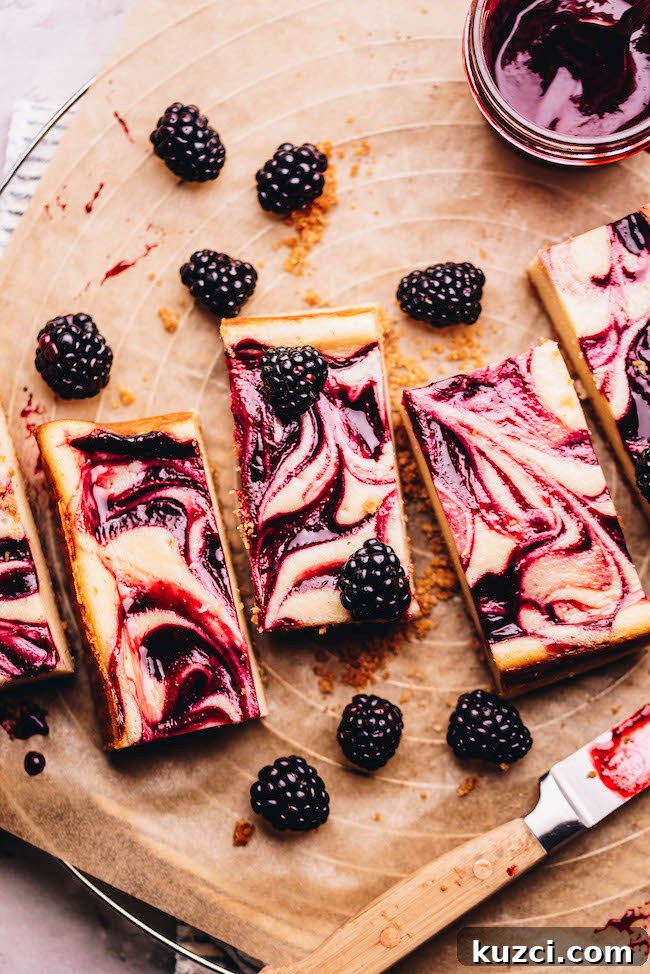 Blackberry mascarpone cheesecake bars recipe