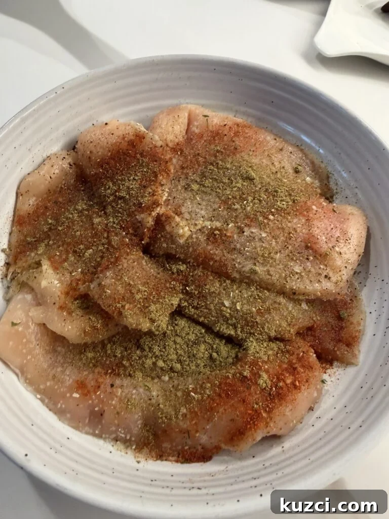 Chicken Asparagus Croissant Casserole 5 Seasoned chicken breasts