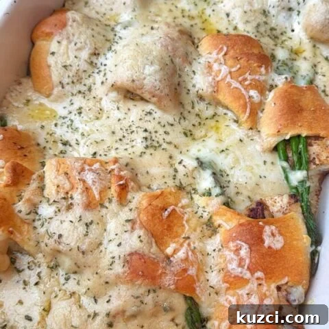 Chicken Asparagus Croissant Bake