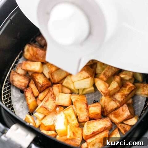 You can make the ultimate classic tapas in the Air Fryer. Super easy to make Air Fryer patatas bravas are a great snack or side dish. Serve with aioli or brava sauce. Want to try? Vist fastfoodbistro.com for the full recipe and instructions
