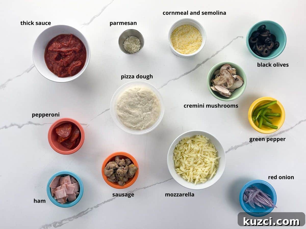 ingredients in bowls