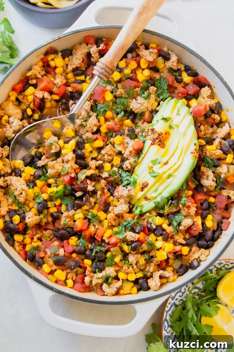 One Pan Ground Turkey Taco Skillet 2 Hearty Ground Turkey Taco Skillet