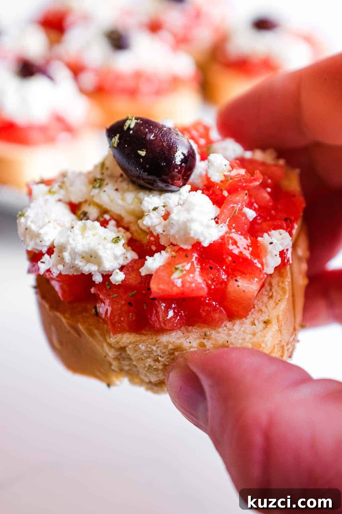 Cretan Dakos Salad | cookeatworld.com Fresh and rustic dakos topped with tomato, feta and extra virgin olive oil
