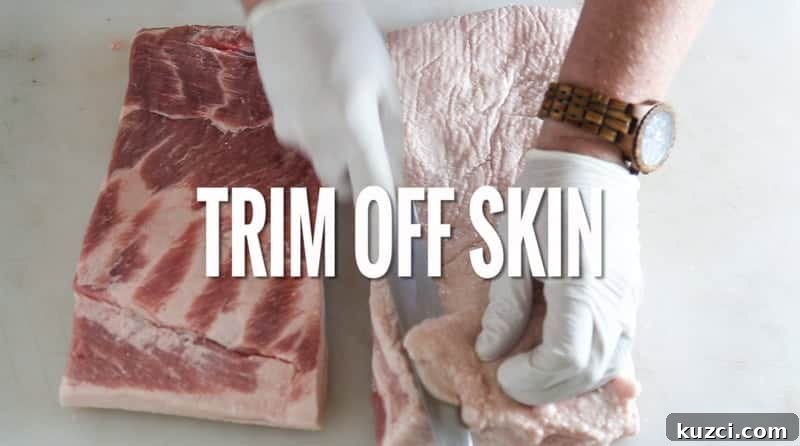 Smoked Pork Belly Burnt Ends: How to Make Sticky, Crispy Bites 5 Trim off skin