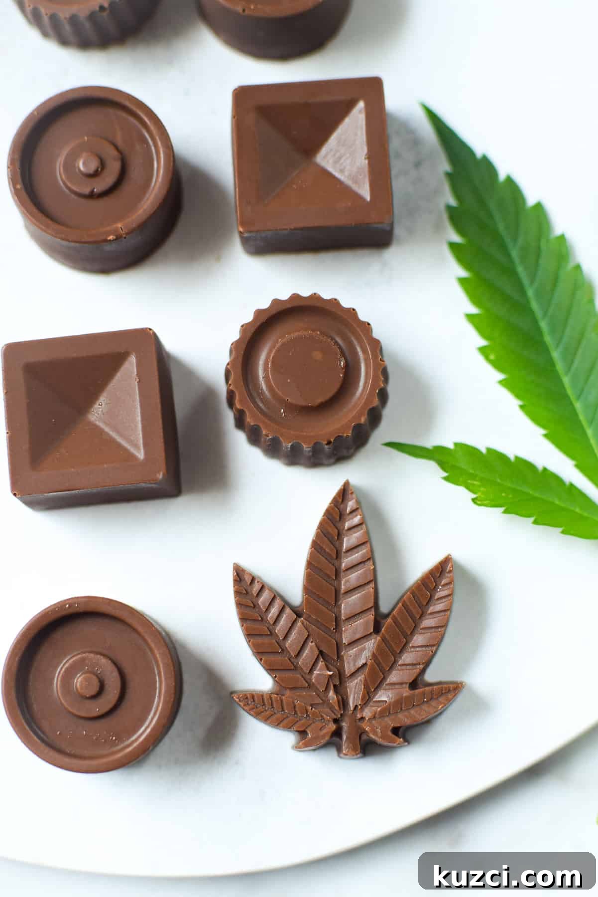 Quick Cannabis Chocolate Recipe for Homemade Edibles 7 Finished image of molded cannabis infused chocolates