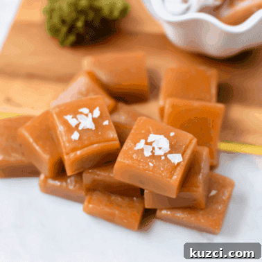 Quick Cannabis Chocolate Recipe for Homemade Edibles 11 A picture of homemade cannabis caramels topped with sea salt.