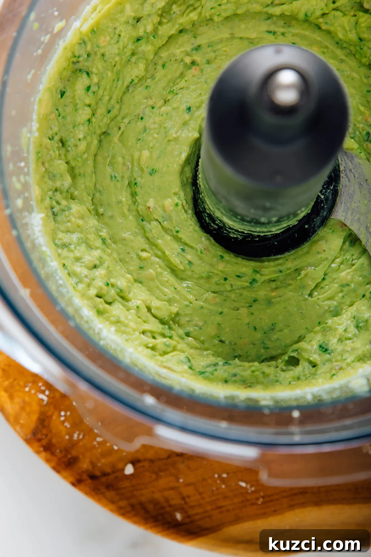 Creamy Avocado Pesto Pasta Recipe 6 avocado pesto in food processor