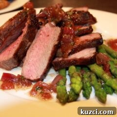 Broiled Beef Tenderloin Asparagus and Roasted Red Onion Vinaigrette