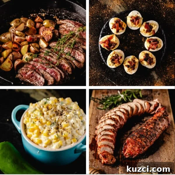 A collage featuring 4 of the 10 most popular new 1-hour BBQ recipes.