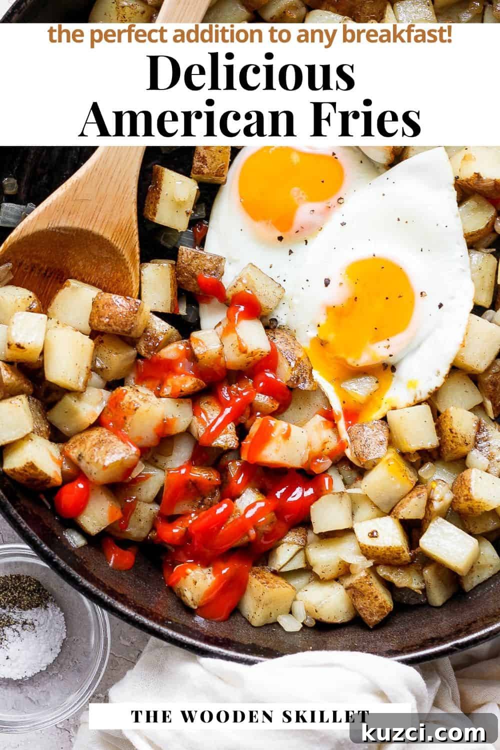 Pinterest image for American fries.