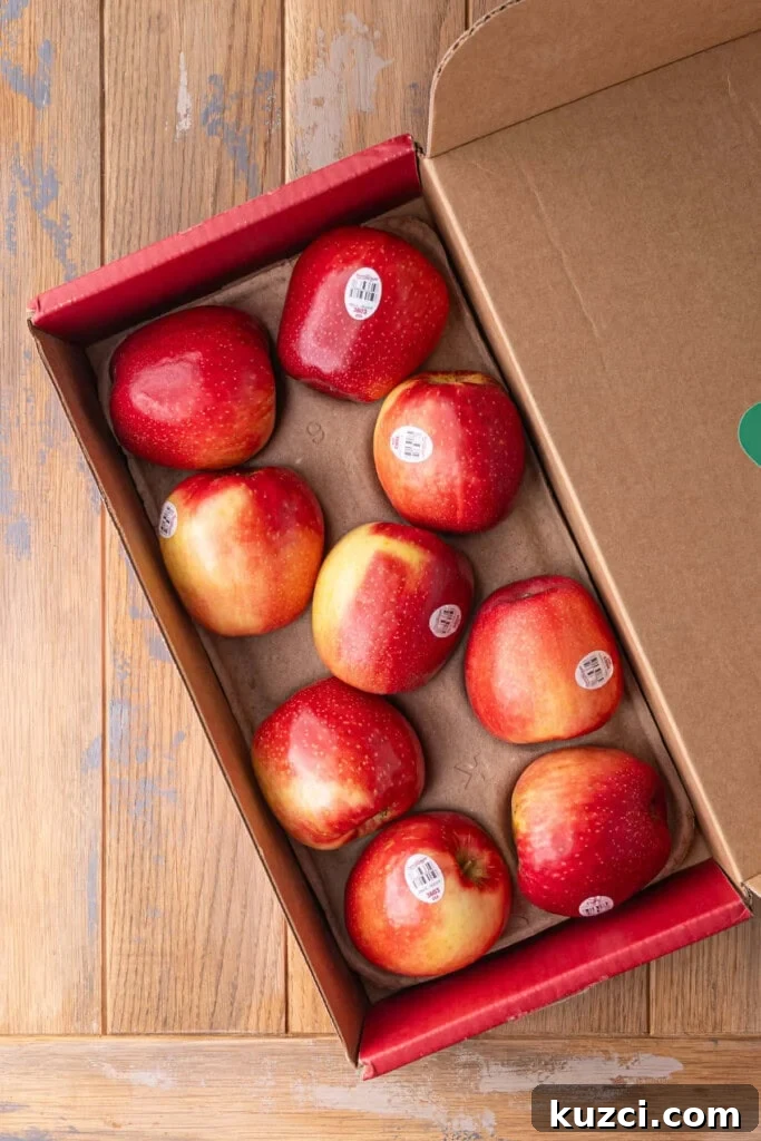5-Ingredient Halloween Caramel Apples Recipe 5 Box of 9 Sweet Tango apples from Yes Apples.