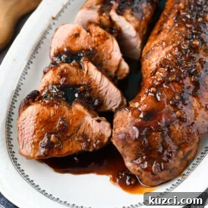 Maple-Glazed Pork Tenderloin Recipe 11 Learn how to make this delicious and easy maple syrup and garlic glazed pork tenderloin.
