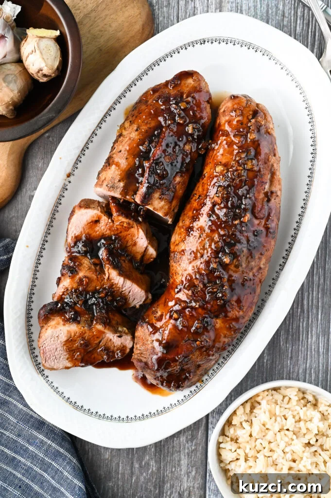 Maple-Glazed Pork Tenderloin Recipe 3 Learn how to make this delicious and easy maple syrup and garlic glazed pork tenderloin.