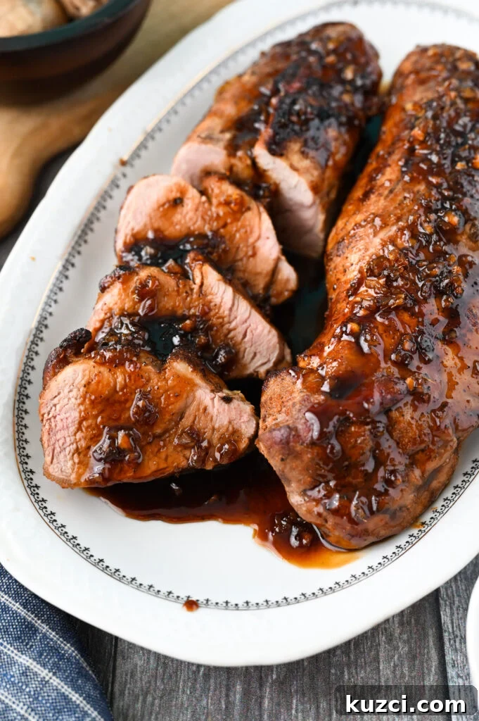 Maple-Glazed Pork Tenderloin Recipe 9 Learn how to make this delicious and easy maple syrup and garlic glazed pork tenderloin.