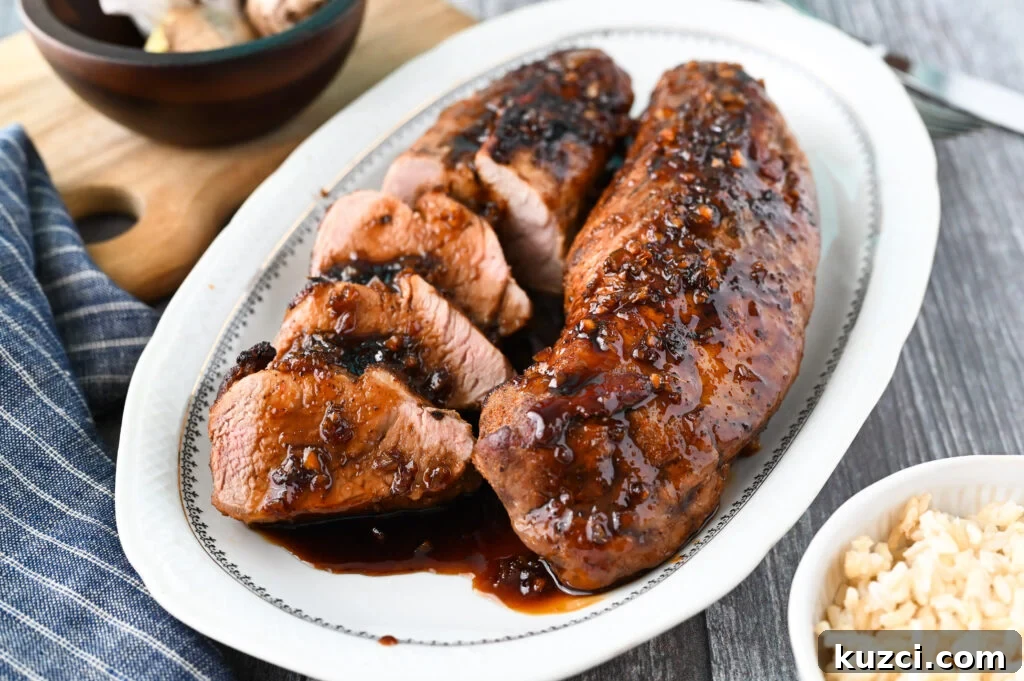 Maple-Glazed Pork Tenderloin Recipe 10 Learn how to make this delicious and easy maple syrup and garlic glazed pork tenderloin.