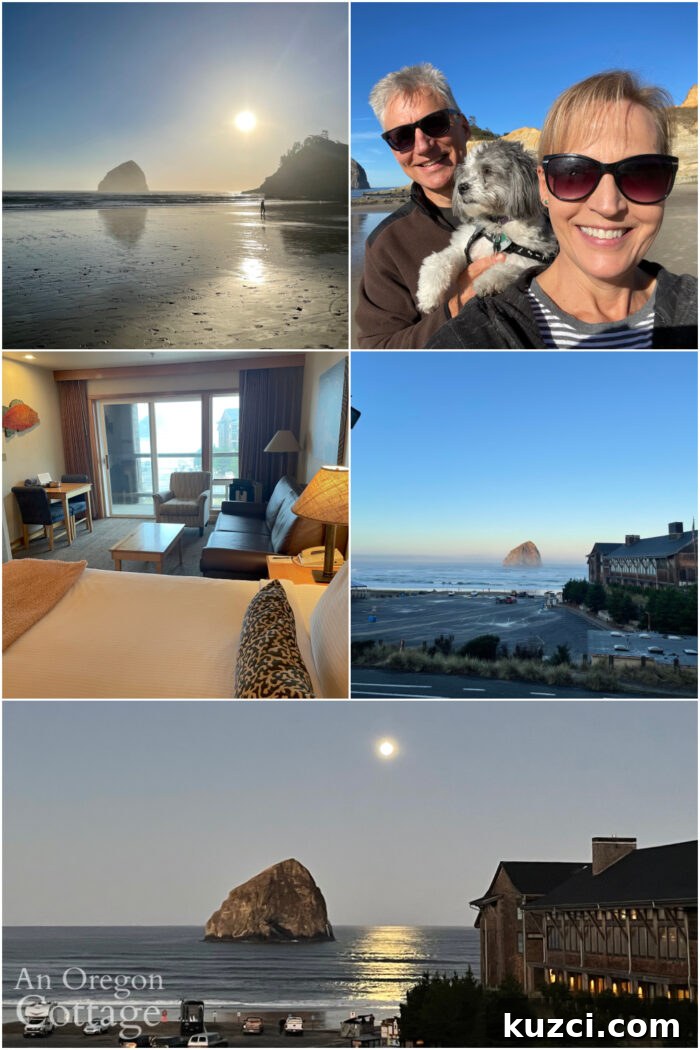 Good Things 42: Fall Decor, Cut Flowers and Cozy Jean Jacket 4 Pacific City 2021-hotel-beach-views