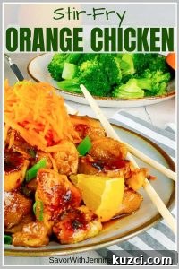 Sticky Orange Chicken Recipe with Tangy Citrus Glaze 8 Sticky Orange Chicken Stir Fry Recipe Pinterest Pin