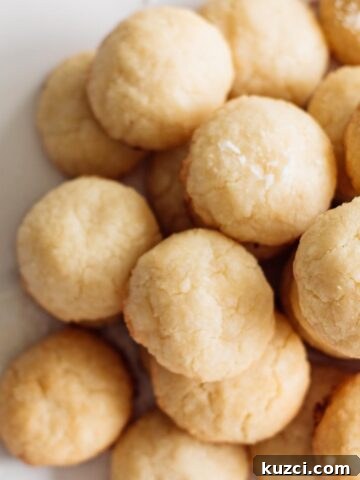 Baked coconut sugar cookies.