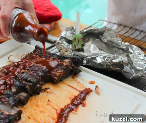 Smoked ribs in an electric smoker- Food Wine Sunshine 