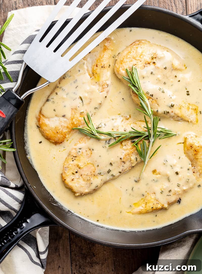 Pan-Seared Chicken with Creamy Rosemary Sauce 2 creamy chicken with rosemary sauce
