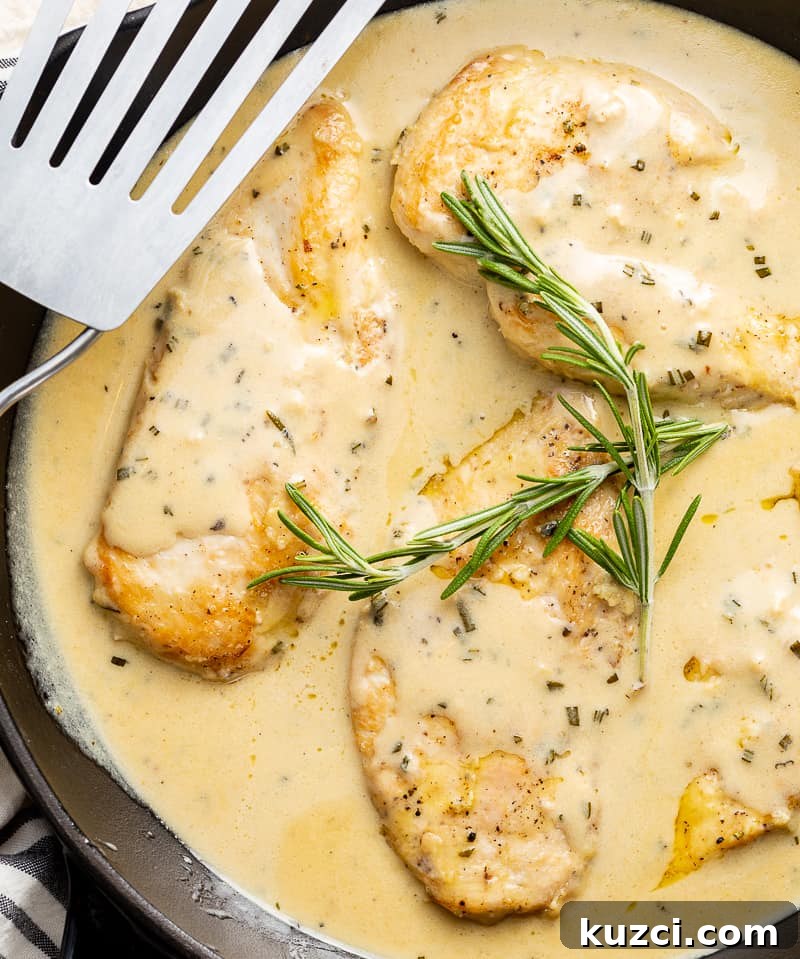 Pan-Seared Chicken with Creamy Rosemary Sauce 4 Chicken with creamy rosemary sauce