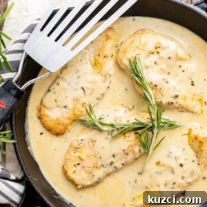 creamy chicken with rosemary sauce