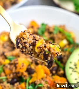 Mexican quinoa black bean enchilada casserole - Instant Pot & stovetop method