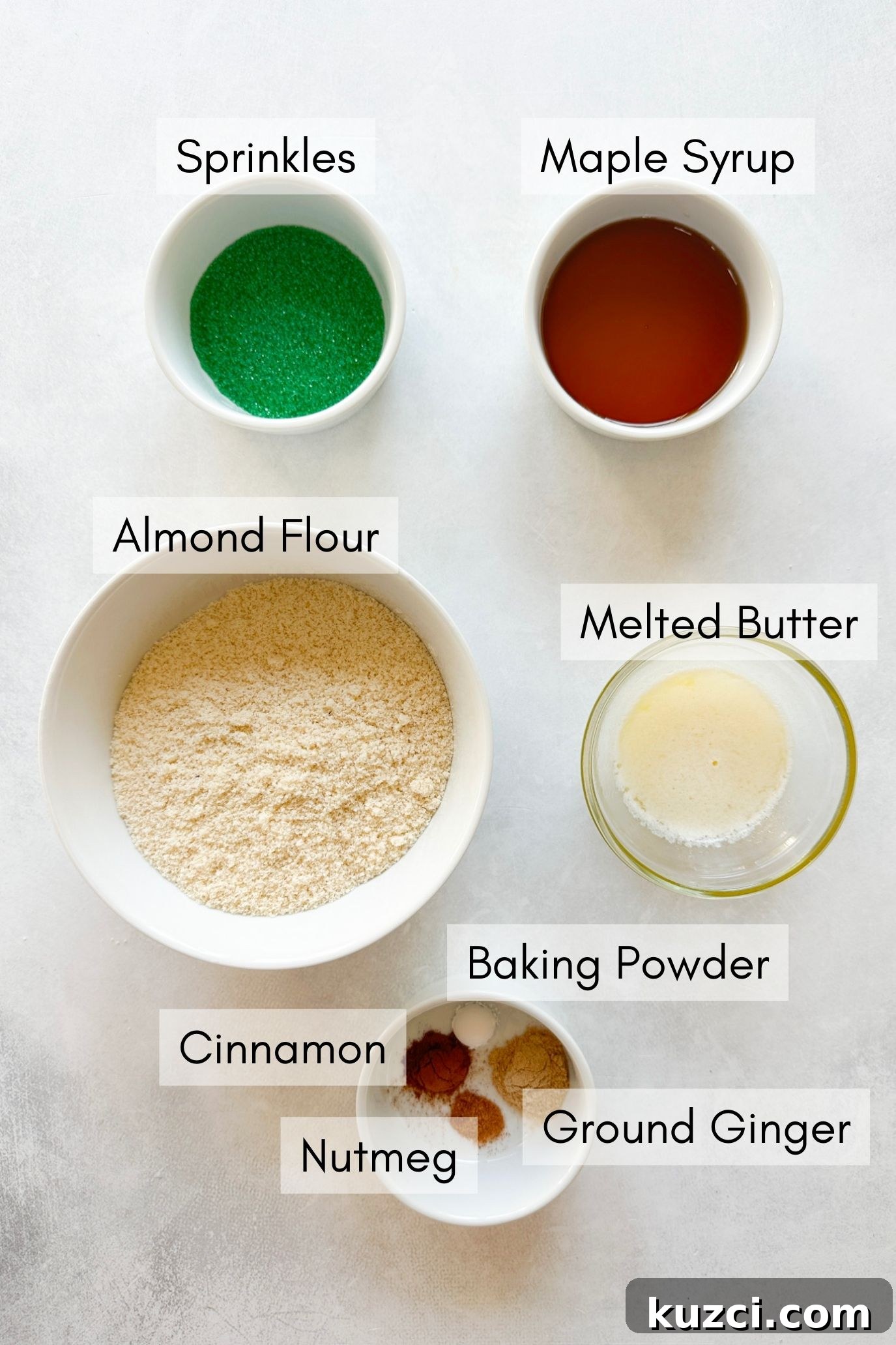 Ingredients to make ginger cookies.