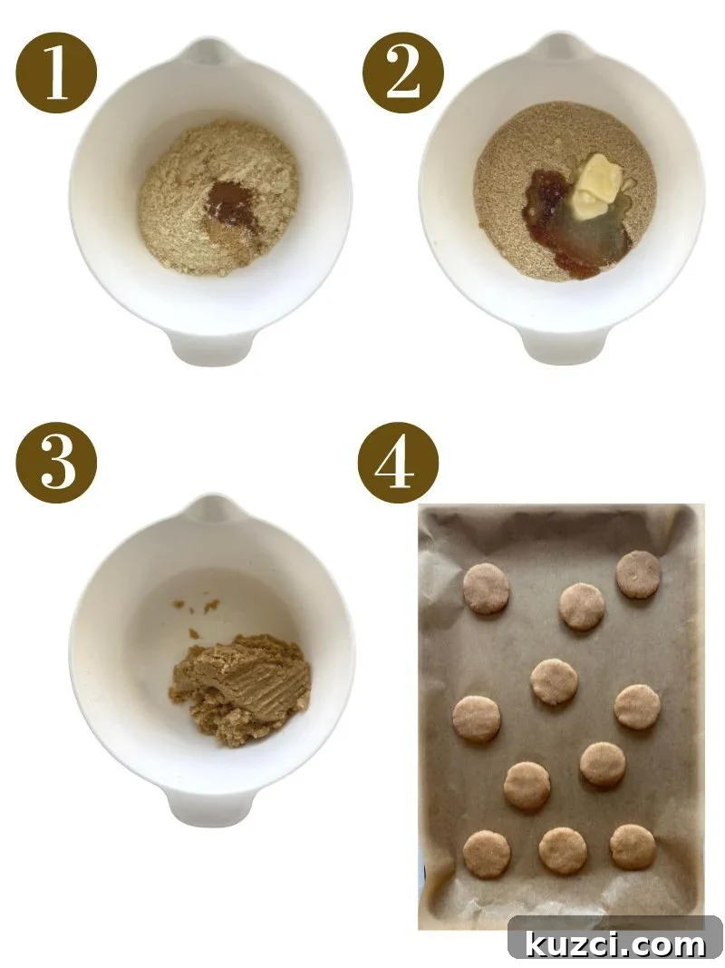 Steps to make ginger cookies without molasses.