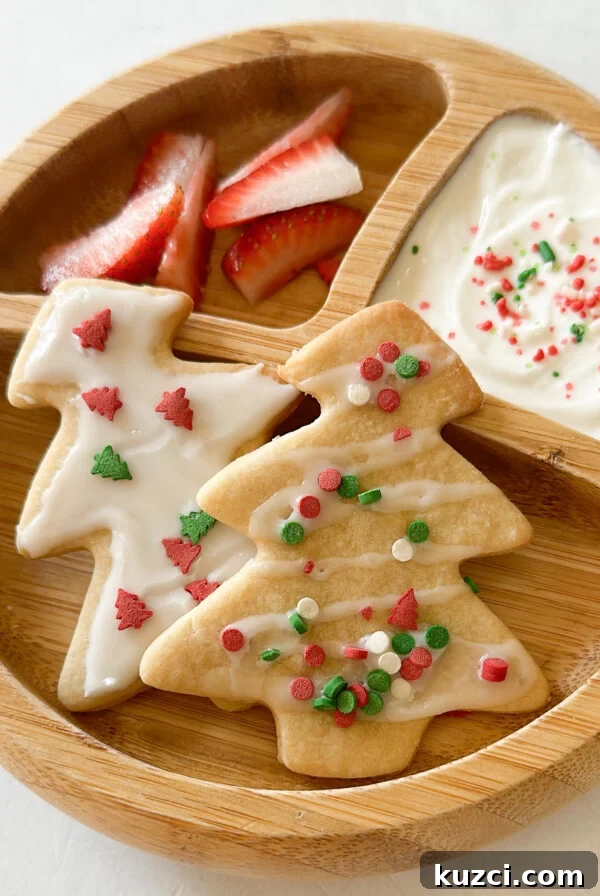 Maple sugar cookies served with berries and yogurt.