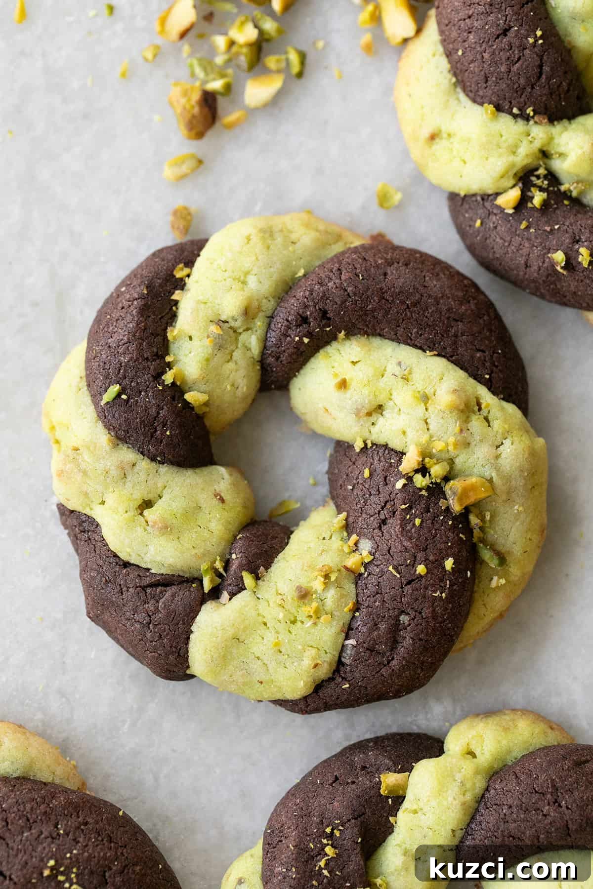 Cookie Recipes for Holidays, Parties, and Everyday Treats 19 Pistachio wreath cookies.