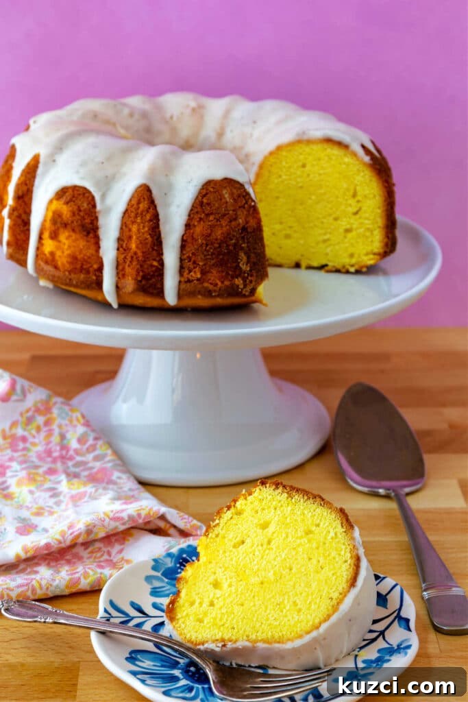 Zesty Lemon Pound Cake for Serious Lemon Lovers 2 Lemon pound cake whole and a slice